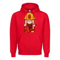 Red firefighter gnomes Zipper Hoodie - Artiststas