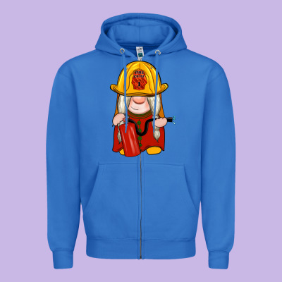 Firefighter Gnomes Zipper Hoodie Designed By Artiststas