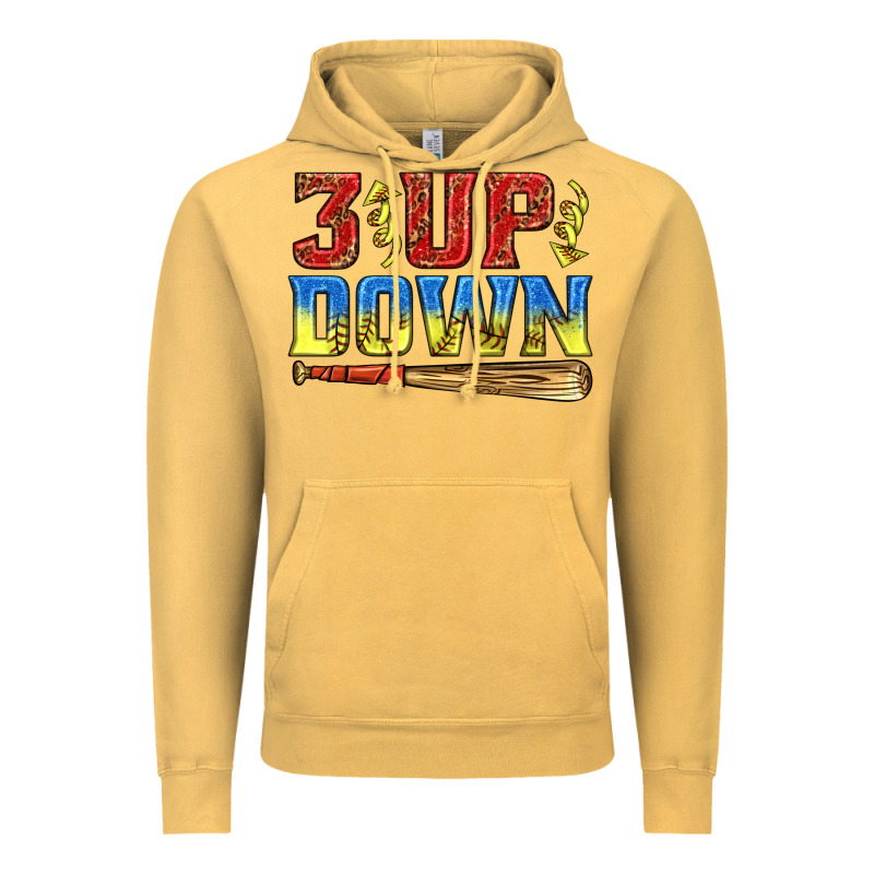 3 Up 3 Down Softball Vintage Hoodie by texasbilliewilder | Teevron