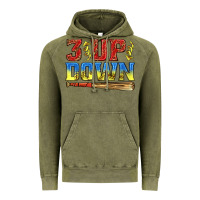 Vintage Olive 3 up 3 down softball Vintage Hoodie - texasbilliewilder