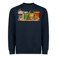 Navy teacher fuel coffee cups Heavyweight Sweatshirt - texasbilliewilder