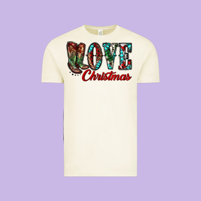 Christmas Love Boots Vintage Tee Designed By Ranaportraitstore