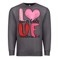 Charcoal Heather love never fails valentine s day Premium Sweatshirt - MaliasSmallBusiness