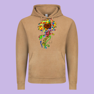 Be Kind Autism Sunflower Vintage Hoodie Designed By Zillion Design Studio
