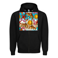 Black beach seamless pattern Zipper Hoodie - BundleAndBundleShop
