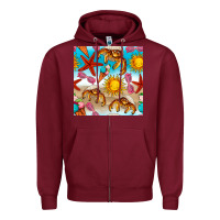 Burgundy beach seamless pattern Zipper Hoodie - BundleAndBundleShop