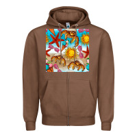 Chestnut beach seamless pattern Zipper Hoodie - BundleAndBundleShop