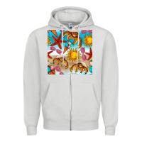 Dove Grey beach seamless pattern Zipper Hoodie - BundleAndBundleShop
