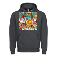 Smoke beach seamless pattern Zipper Hoodie - BundleAndBundleShop