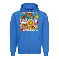 True Royal beach seamless pattern Zipper Hoodie - BundleAndBundleShop