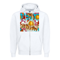 White beach seamless pattern Zipper Hoodie - BundleAndBundleShop
