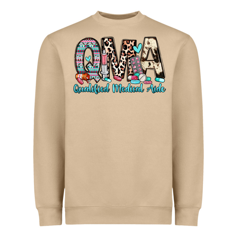Qma Qualified Medical Aide Heavyweight Sweatshirt by Zillion Design Studio | Teevron