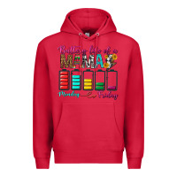 Cardinal Battery Life Of A Mama Premium Hoodie - BundleAndBundleShop