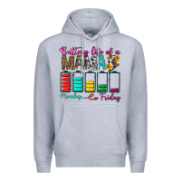Heather Grey Battery Life Of A Mama Premium Hoodie - BundleAndBundleShop