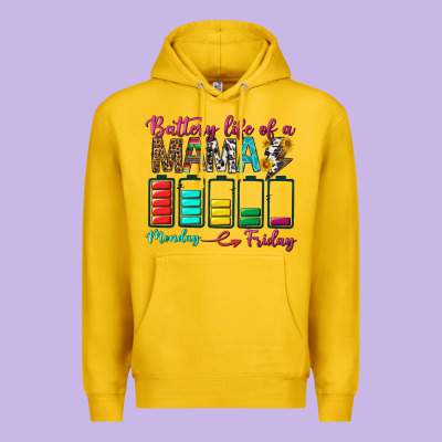Battery Life Of A Mama Premium Hoodie Designed By Bundleandbundleshop