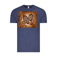Vintage Denim melanin hearts Vintage Tee - Zillion Design Studio