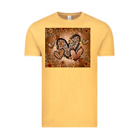 Vintage Mustard melanin hearts Vintage Tee - Zillion Design Studio