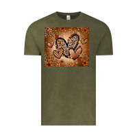 Vintage Olive melanin hearts Vintage Tee - Zillion Design Studio