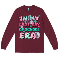 Burgundy in my last day of school era Long Sleeve Tee - JahusDesignShop