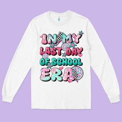 In My Last Day Of School Era Long Sleeve Tee Designed By Jahusdesignshop