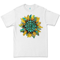 Sunflower With Gemstone And Cowhide Premium Tee | Teevron