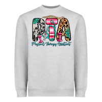 Heather Grey pta physical therapy assistant Heavyweight Sweatshirt - Zillion Design Studio