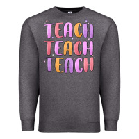 Charcoal Heather teach teach varsity Premium Sweatshirt - MaliasSmallBusiness