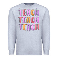 Heather Grey teach teach varsity Premium Sweatshirt - MaliasSmallBusiness