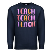 Navy teach teach varsity Premium Sweatshirt - MaliasSmallBusiness