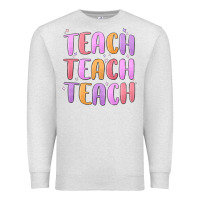Oatmeal Heather teach teach varsity Premium Sweatshirt - MaliasSmallBusiness