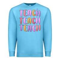 Ocean Blue teach teach varsity Premium Sweatshirt - MaliasSmallBusiness