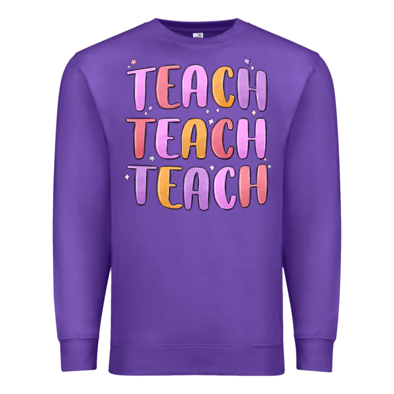Teach Teach Varsity Premium Sweatshirt by MaliasSmallBusiness | Teevron