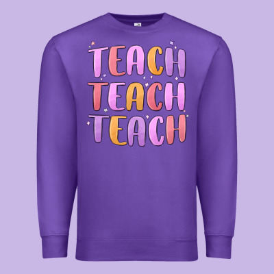 Teach Teach Varsity Premium Sweatshirt Designed By Maliassmallbusiness