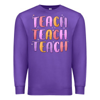 Purple teach teach varsity Premium Sweatshirt - MaliasSmallBusiness