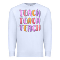 White teach teach varsity Premium Sweatshirt - MaliasSmallBusiness