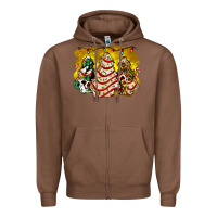 Chestnut christmas tree cake and christmas pattern ado Zipper Hoodie - AdoDesignShop