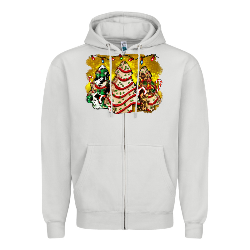 Christmas Tree Cake And Christmas Pattern Ado Zipper Hoodie by AdoDesignShop | Teevron