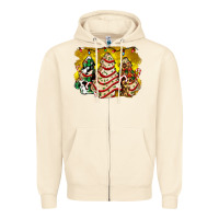 Sandshell christmas tree cake and christmas pattern ado Zipper Hoodie - AdoDesignShop