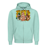 Seafoam christmas tree cake and christmas pattern ado Zipper Hoodie - AdoDesignShop