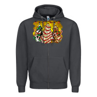 Smoke christmas tree cake and christmas pattern ado Zipper Hoodie - AdoDesignShop