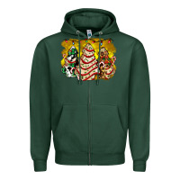 Sports Green christmas tree cake and christmas pattern ado Zipper Hoodie - AdoDesignShop
