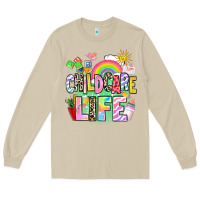 Mushroom childcare life Long Sleeve Tee - AdoDesignShop