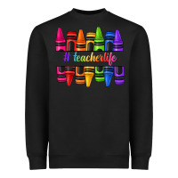 Black teacher life crayons Heavyweight Sweatshirt - texasbilliewilder