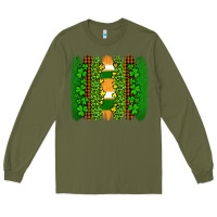 Army Green st patricks  brushstrokes Long Sleeve Tee - AdoDesignShop