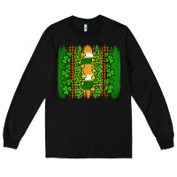 Black st patricks  brushstrokes Long Sleeve Tee - AdoDesignShop