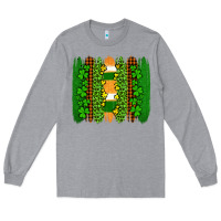 Heather Grey st patricks  brushstrokes Long Sleeve Tee - AdoDesignShop