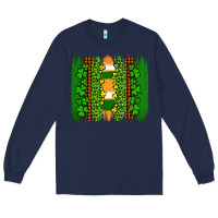 Navy st patricks  brushstrokes Long Sleeve Tee - AdoDesignShop