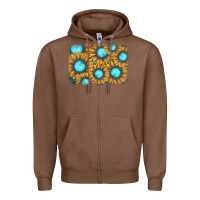 Chestnut sunflower gemstone background Zipper Hoodie - JahusDesignShop