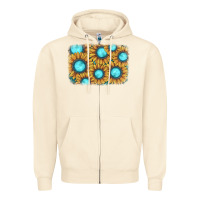 Sandshell sunflower gemstone background Zipper Hoodie - JahusDesignShop
