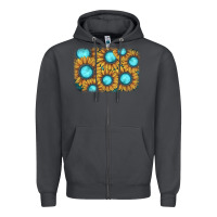 Smoke sunflower gemstone background Zipper Hoodie - JahusDesignShop